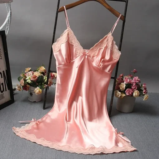Sexy Lace Patchwork Camisola Lingerie Nighty Wedding Dress Sleep Wear Nightdress Clothes Women's Nightgowns Sexy Nightwear - Image 7