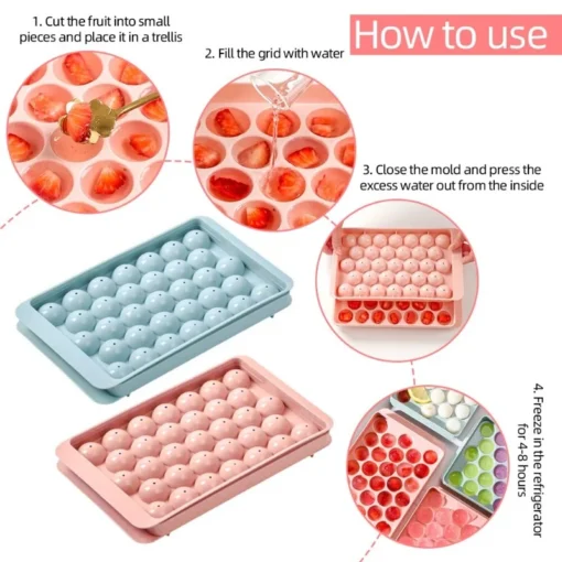 33 Ice Boll Hockey PP Mold Frozen Whiskey Ball Popsicle Ice Cube Tray Box Lollipop Making Gifts Kitchen Tools Accessories - Image 8