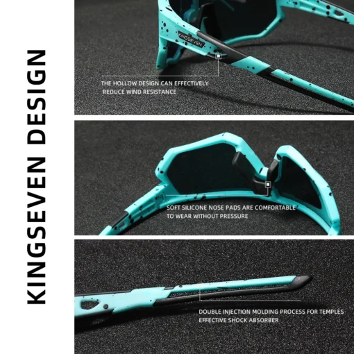 KINGSEVEN New Cycling Sunglasses Men Sports Women Mtb Bicycle Glasses UV400 Polarized Fishing Protection Eyewear Outdoor - Image 6