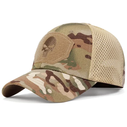 Unisex Skull Embroidered Top with Patch Breathable Baseball Caps Spring and Autumn Outdoor Adjustable Casual Hat Sunscreen Hat - Image 10