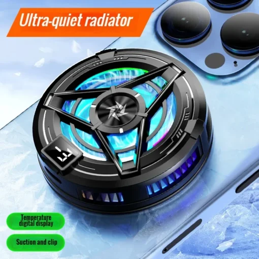 SL17 Magnetic Phones Cooler Back-Clip 2 in 1 Game Cooler Semiconductor Fast Phone Cooling Fan for IOS Android Phone - Image 8