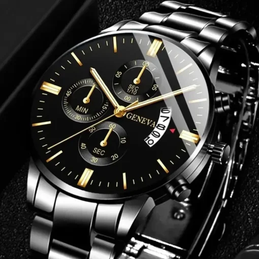 Fashion Men Stainless Steel Watch Luxury Calendar Quartz Wrist Watch Mens Business Watches for Man Clock Montre Homme - Image 7