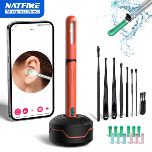 Ear Cleaner with Camera Set HD Ear Sticks Otoscope USB C Charging Endoscope Wax Removal Tool Earpick Ear Cleaning Set NK3 Pro - Image 15