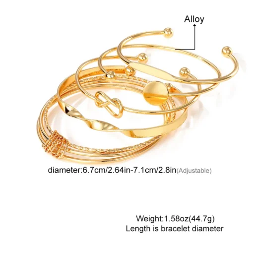 Punk Trendy Multilayer Bracelets for Female Elegant Delicate Twist Sparkling Adjustable Bangles Jewelry Couples Gifts - Image 5