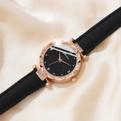 Womens Watches 5Pcs Set Luxury Rhinestone Women Fashion Elegant Wristwatch Quartz Watch For Girl WristWatch Bracelet Gift - Image 12