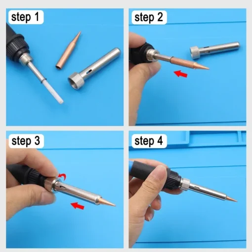 5pcs Soldering Iron 900M Soldering Iron Head Set Inside Hot Bare Copper Electric Soldering Iron Tip - Image 4