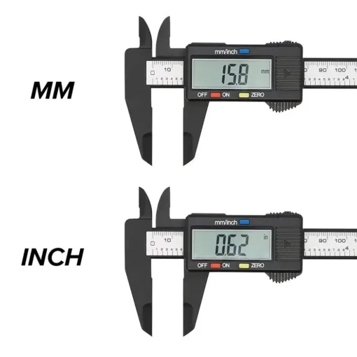 150mm 100mm Electronic Digital Caliper Carbon Fiber Dial Vernier Caliper Gauge Micrometer Measuring Tool Digital Ruler - Image 3