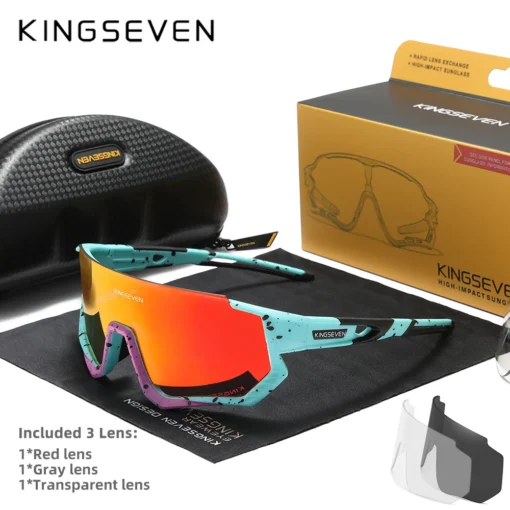 KINGSEVEN New Cycling Sunglasses Men Sports Women Mtb Bicycle Glasses UV400 Polarized Fishing Protection Eyewear Outdoor
