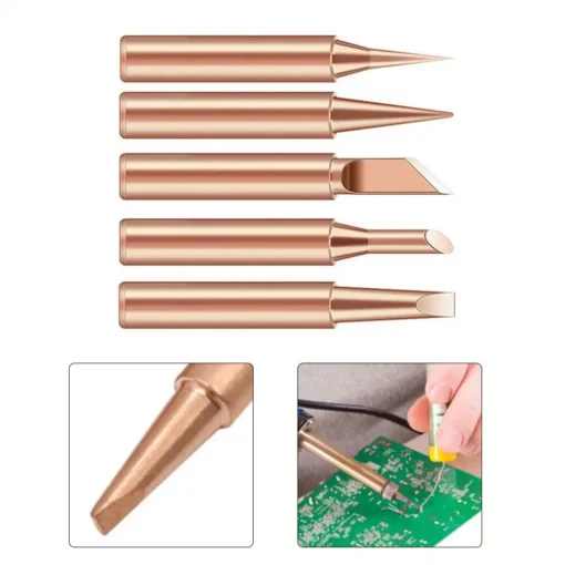 5pcs Soldering Iron 900M Soldering Iron Head Set Inside Hot Bare Copper Electric Soldering Iron Tip - Image 3