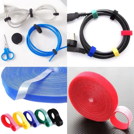 1/5M Cable Organizer Cable Management Wire Winder Tape Earphone Mouse Cord Management Ties Protector For iPhone Xiaomi Samsung - Image 21