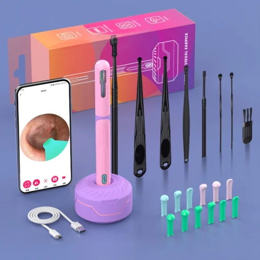 Ear Cleaner with Camera Set HD Ear Sticks Otoscope USB C Charging Endoscope Wax Removal Tool Earpick Ear Cleaning Set NK3 Pro - Image 16