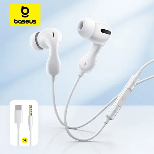 Baseus Encok CZ20/HZ20 Wired Earphone Type-C/3.5mm Jack Hi-Res Audio with Mic Wired Headset For Laptop Computer Tablet Cellphone - Image 3
