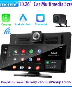 Universal Portable Multimedia Screen Carplay Display Wireless Carplay Android Auto Touchscree Reversing Camera For Car
