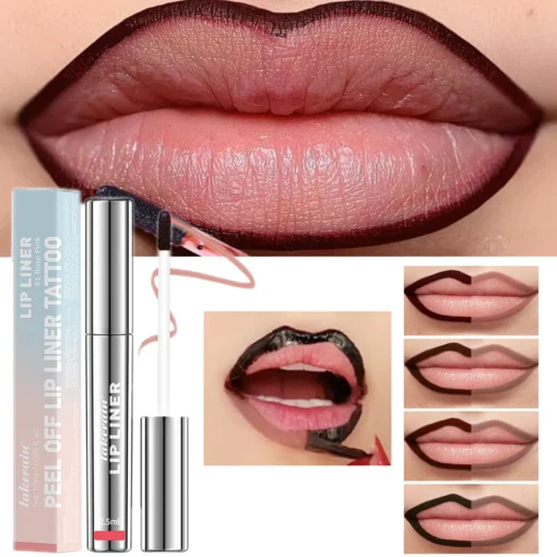 Waterproof Lip Liner Peel Off Tattoo Lipgloss Waterproof Long Lasting Matte Lip Tint Brown Contour Tear-off Lips Stain Cosmetic - Image 2