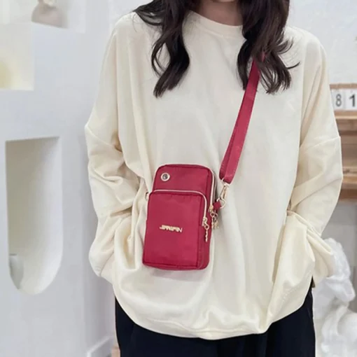 Mobile Phone Bag, WOMEN'S Crossbody Mini Bag, 2024 New Fashion Mom Mommy Coin Bag, Neck Hanging Running Cover - Image 6