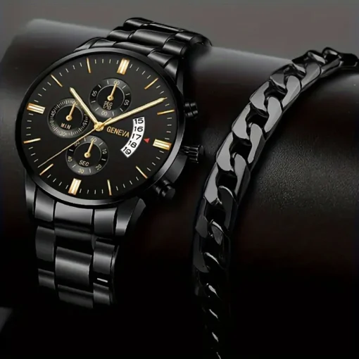 Fashion Men Stainless Steel Watch Luxury Calendar Quartz Wrist Watch Mens Business Watches for Man Clock Montre Homme - Image 2