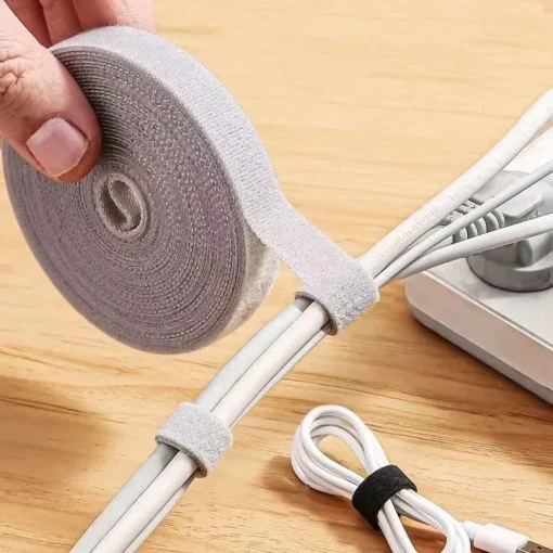 1/5M Cable Organizer Cable Management Wire Winder Tape Earphone Mouse Cord Management Ties Protector For iPhone Xiaomi Samsung - Image 9