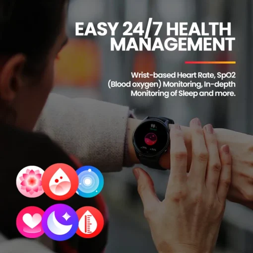 New Zeblaze Btalk 3 Plus Voice Calling Smart Watch 1.39'' Large HD Color Display Fitness Tracking Smartwatch for Men and Ladies - Image 9