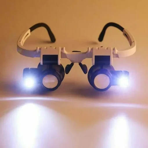 2XLED Watch Jeweler Repair Magnifier Head-Mounted Headband Adjustable Magnifying Head Eye Glasses Loupe Lens 8X 15X 23X - Image 3