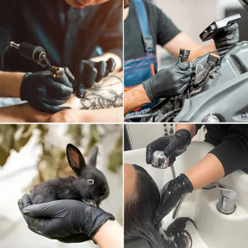 Disposable glove packaging black nitrile gloves household kitchen cooking tools car wash household cleaning work gloves - Image 10