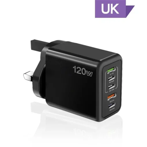 Total 120W USB Charger 5 Ports Type C Fast Charging Mobile Phone Wall Adapter EU/US/UK Plug For iPhone 15 Samsung Xiaomi Huawei - Image 4