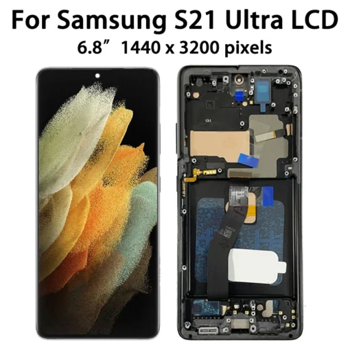 6.8" Super AMOLED For Samsung S21 Ultra 5G G998 G998U Display Touch Screen Digitizer For Samsung S21Ultra G998B LCD - Image 4