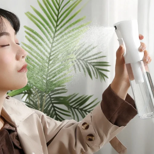 High Pressure Continuous Spray Bottle Hair Care Makeup Water Replenishing Spray Bottle Separate Bottle Press Mist Spray Bottle - Image 3