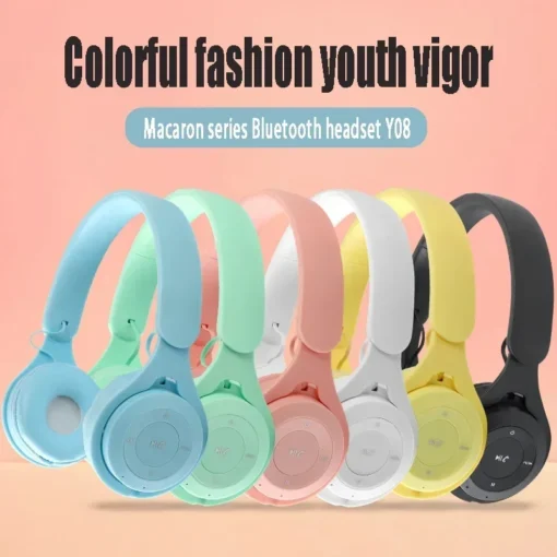 Stereo Y08 Headset 5.0 Bluetooth Headset Folding Wireless Sports Earphone Gaming Headsets Over-ear Headphones for Android ios - Image 7