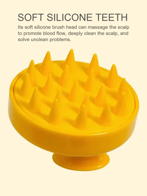 Silicone Shampoo Scalp Hair Massager Head Body Scalp Massage Brush Scalp Massage Brush Comb Magic Handle Brush Spa Massage Brush - Image 8