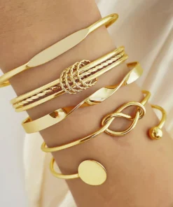 Punk Trendy Multilayer Bracelets for Female Elegant Delicate Twist Sparkling Adjustable Bangles Jewelry Couples Gifts