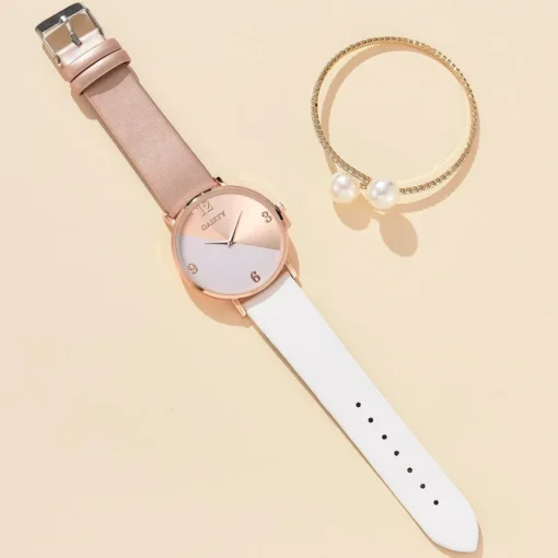 Women Watch Set Luxury Fashion Colourful PU Leather Strap Ladies Quartz Wristwatch Alloy Bracelet For Ladies Gift - Image 8