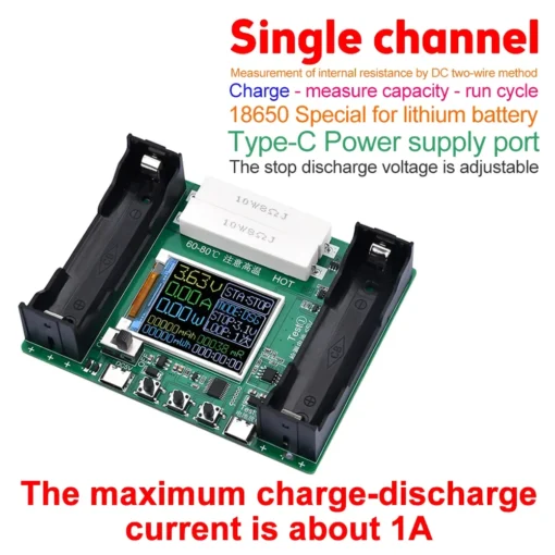Hot Sell 18650 Lithium Battery Capacity Tester Module MAh MWh Digital Battery Power Detector Module 18650 Battery Tester Type-C - Image 2