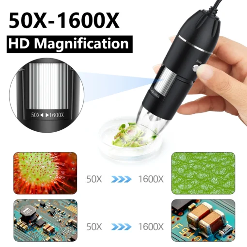 1600X 3in 1 Digital Microscope Camera Portable Electronic Microscope For Soldering LED Magnifier Type-C USB Charge Magnifier - Image 4
