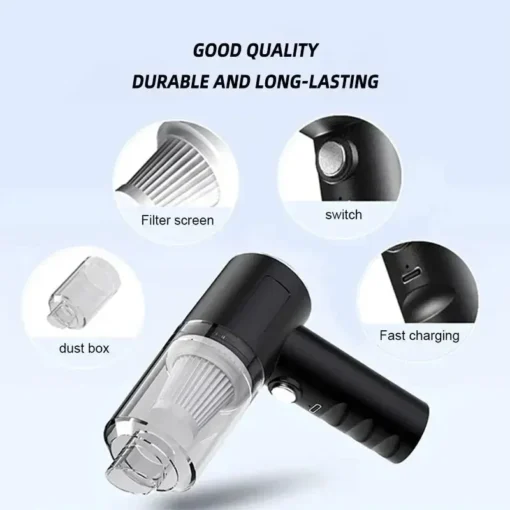Portable Wireless Car Vacuum Cleaner Wireless Vacuum Cleaner Dual Use for Home and Car 120W High Power Powerful Vacuum Cleaner - Image 3