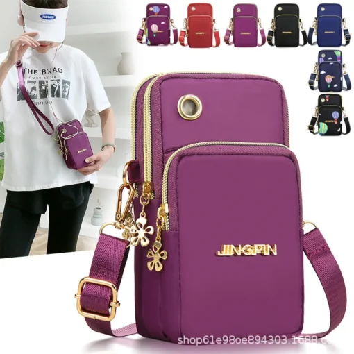Mobile Phone Bag, WOMEN'S Crossbody Mini Bag, 2024 New Fashion Mom Mommy Coin Bag, Neck Hanging Running Cover - Image 5