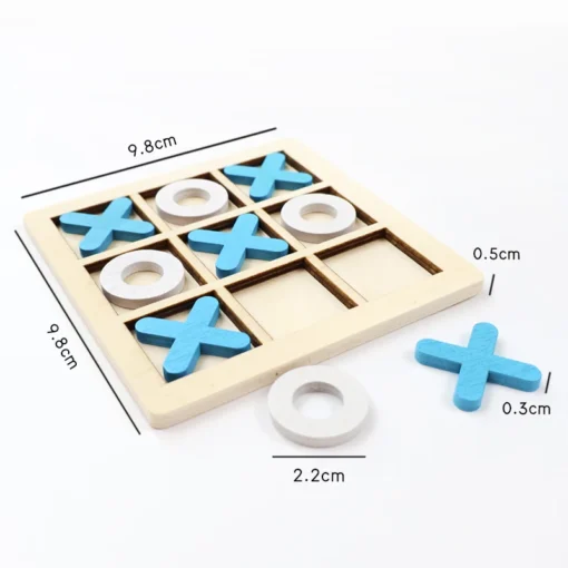 Montessori Play Game Wooden Toy Mini Chess Interaction Puzzle Training Brain Learing Early Educational Toys For Children Kids - Image 2