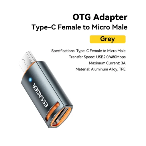 Essager USB3.0 OTG Adapter Type-C USB-A Micro Female to USB Micro iP Type-C Male Converter For Macbook Xiaomi iPhone OTG Adapter - Image 5