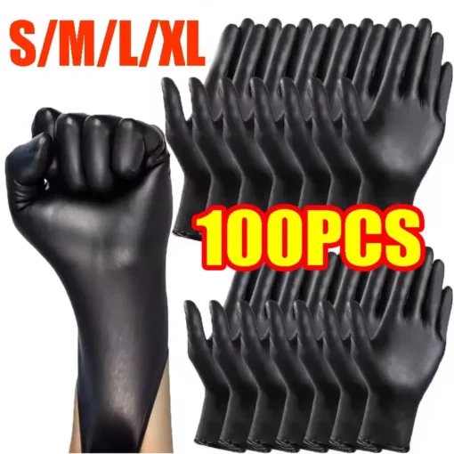 Disposable glove packaging black nitrile gloves household kitchen cooking tools car wash household cleaning work gloves - Image 6
