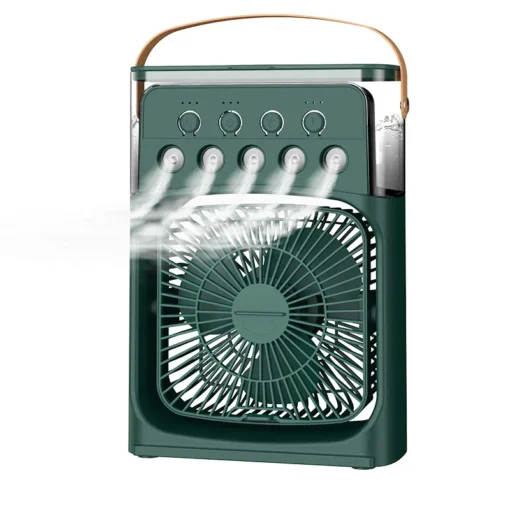 LED night light portable USB charging fan air conditioner electric fan water mist music 3-in-1 household air humidifier - Image 7