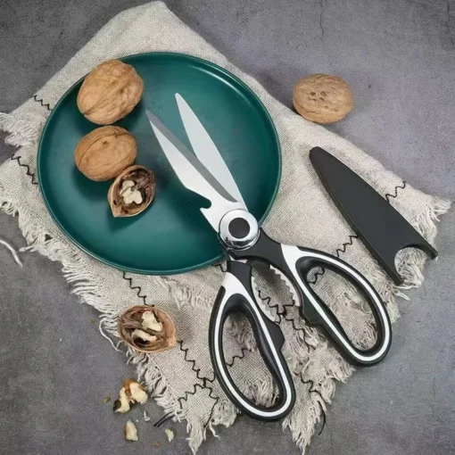 Multifunctional kitchen scissors Household kill fish cut vegetables roast broiler bone scissors Stainless steel scissors - Image 4