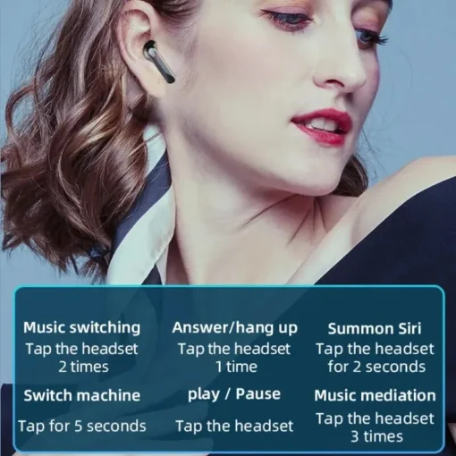 S20 Bluetooth Earphone Headphones Mirror Wireless Stereo Headset 5.3 with Digital DisplayTouch Control Sports Earbuds for Gaming - Image 3