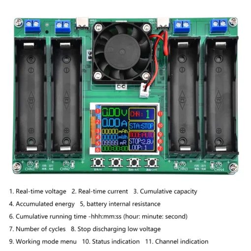 Hot Sell 18650 Lithium Battery Capacity Tester Module MAh MWh Digital Battery Power Detector Module 18650 Battery Tester Type-C