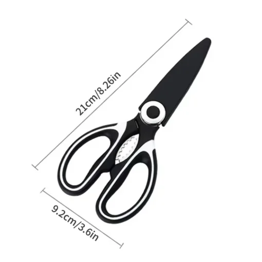 Multifunctional kitchen scissors Household kill fish cut vegetables roast broiler bone scissors Stainless steel scissors - Image 2