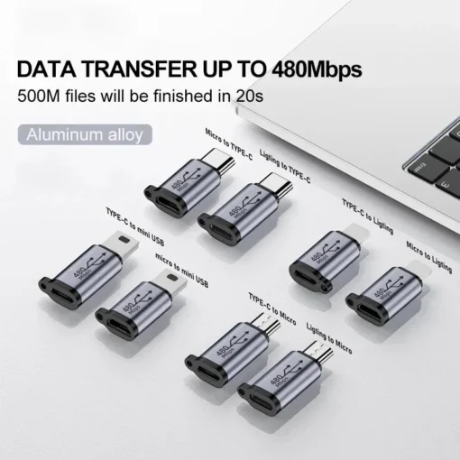 TypeC Female to Mini USB/Type C Female to Micro USB/Micro USB Female to Type C/Micro USB Female to Mini USB Connector Adapter - Image 5