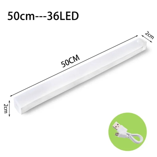 LED Motion Sensor Light Wireless LED Night Light Type C Rechargeable Light Cabinet Wardrobe Lamp Staircase Backlight For Kitchen - Image 2