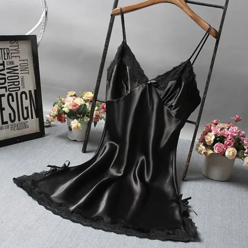 Sexy Lace Patchwork Camisola Lingerie Nighty Wedding Dress Sleep Wear Nightdress Clothes Women's Nightgowns Sexy Nightwear - Image 6