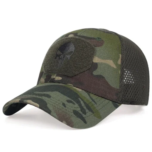 Unisex Skull Embroidered Top with Patch Breathable Baseball Caps Spring and Autumn Outdoor Adjustable Casual Hat Sunscreen Hat - Image 5