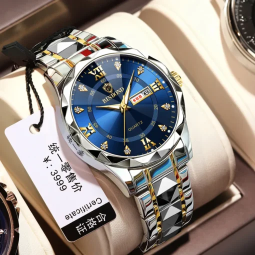 BINBOND Top Brand Luxury Fashion Watch Men Waterproof Week Date Clock Sport Watch Men Quartz Wristwatch Relogio Masculino B2521 - Image 2