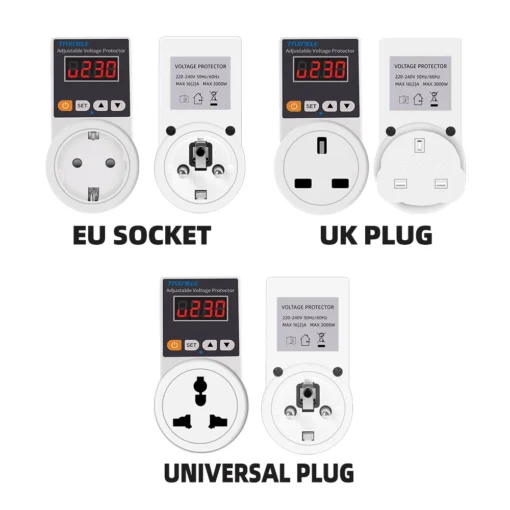 Voltage Protector Socket AC 220V Adjustable and Fixed 16A Voltage Protector Socket Voltage Safety Refrigerator - Image 6