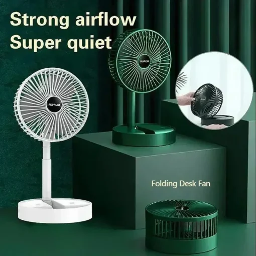Desktop fan charging model, long endurance USB foldable mini retractable fan, dormitory portable desktop electric fan - Image 7